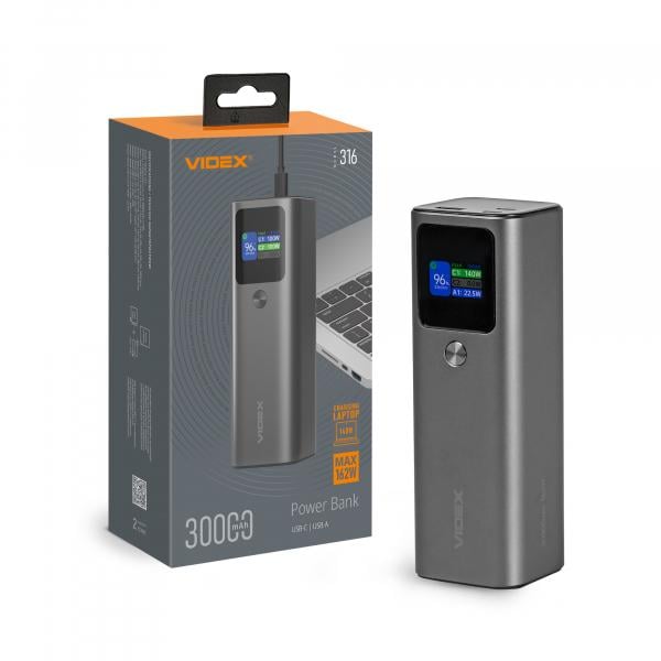Повербанк 30000 mAh Videx VPB-316 162W PD140W +Display (31474917)