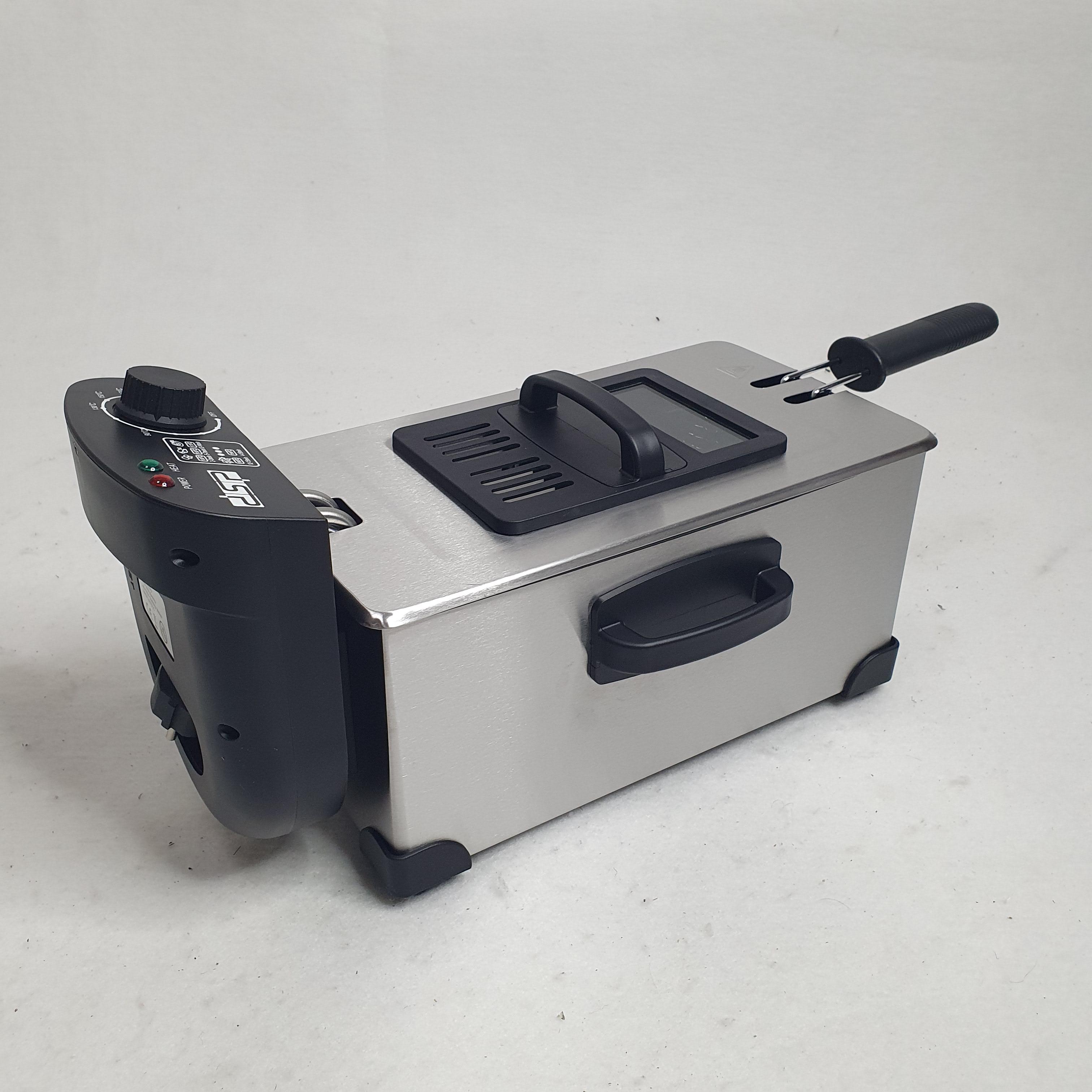 Фритюрниця з сіткою DSP KB-2079 2000W 3 л Сріблястий (17510505) - фото 2