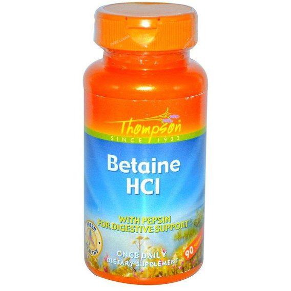 Бетаїну гідрохлорид Thompson Betaine HCL 90 Tabs (THO-19535)