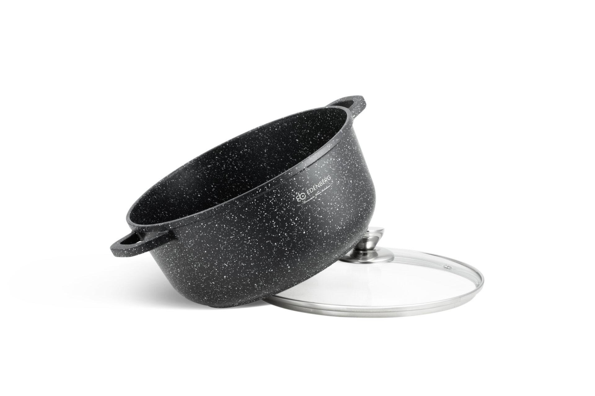 Набір каструль Edenberg з антипригарним покриттям 8 предметів Чорний - фото 5