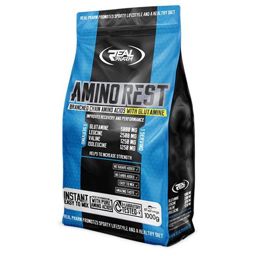 Аминокислота BCAA для спорта Real Pharm Amino Rest 1000 г 87 порций Orange