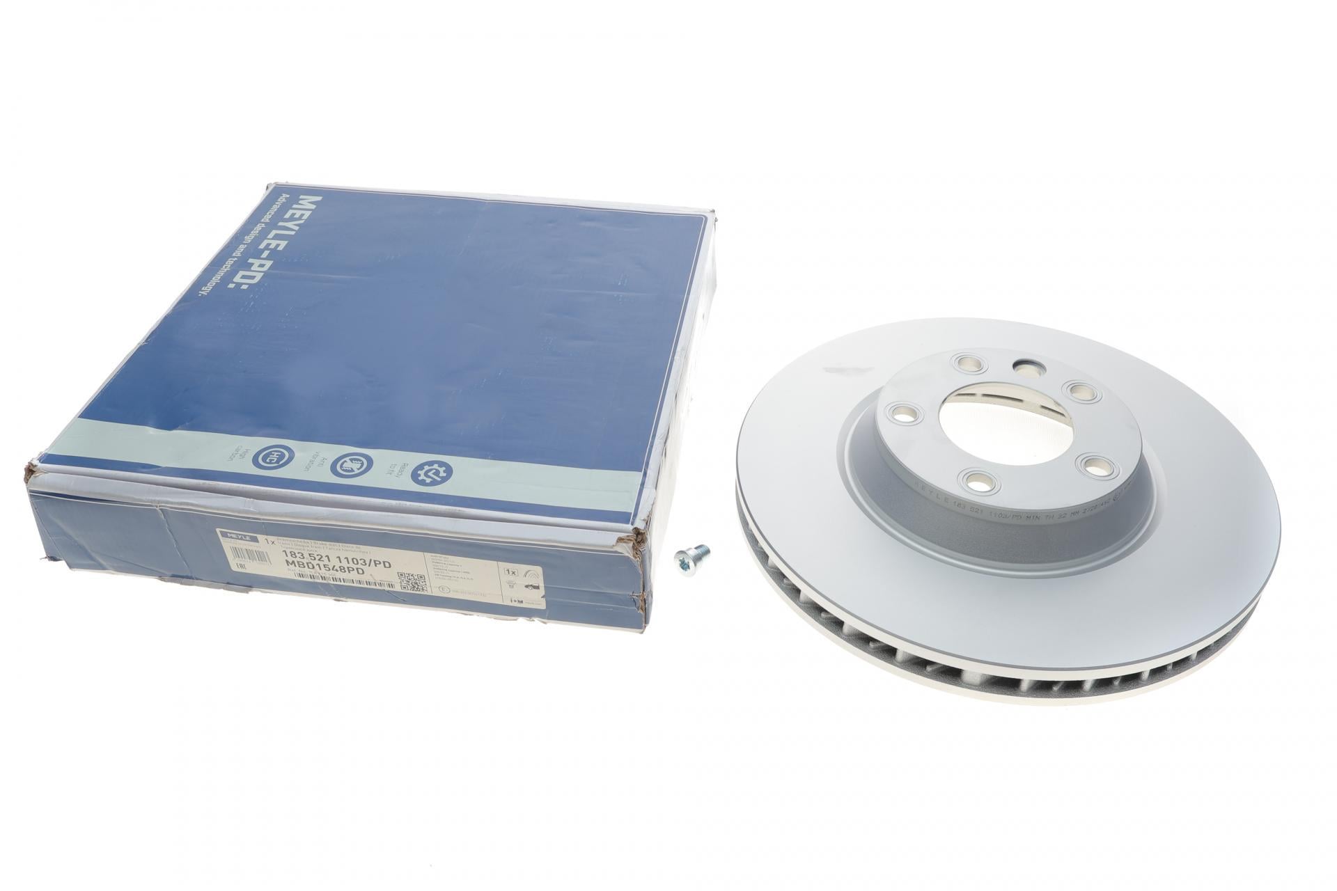 Диск тормозной передний Meyle Audi Q7 06-15/Porsche Cayenne 02-/VW Touareg 02-10 350x34 мм L (183 521 1103/PD MEYLE)