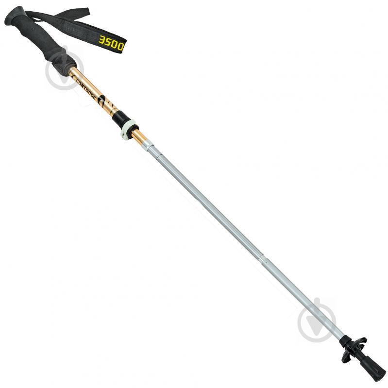 Палка треккинговая planeta-sport для скандинавской ходьбы TY-0466-5 CONTOOSE l-55-123см Золотой