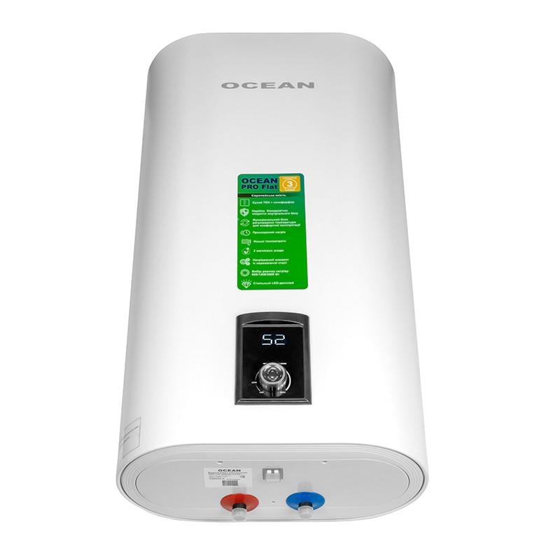 Бойлер Ocean FLAT 80 л 2,0 КВт эмалированный бак сухой ТЭН - фото 5 Бойлер Ocean FLAT 80 л 2,0 КВт эмалированный бак сухой ТЭН - фото 5