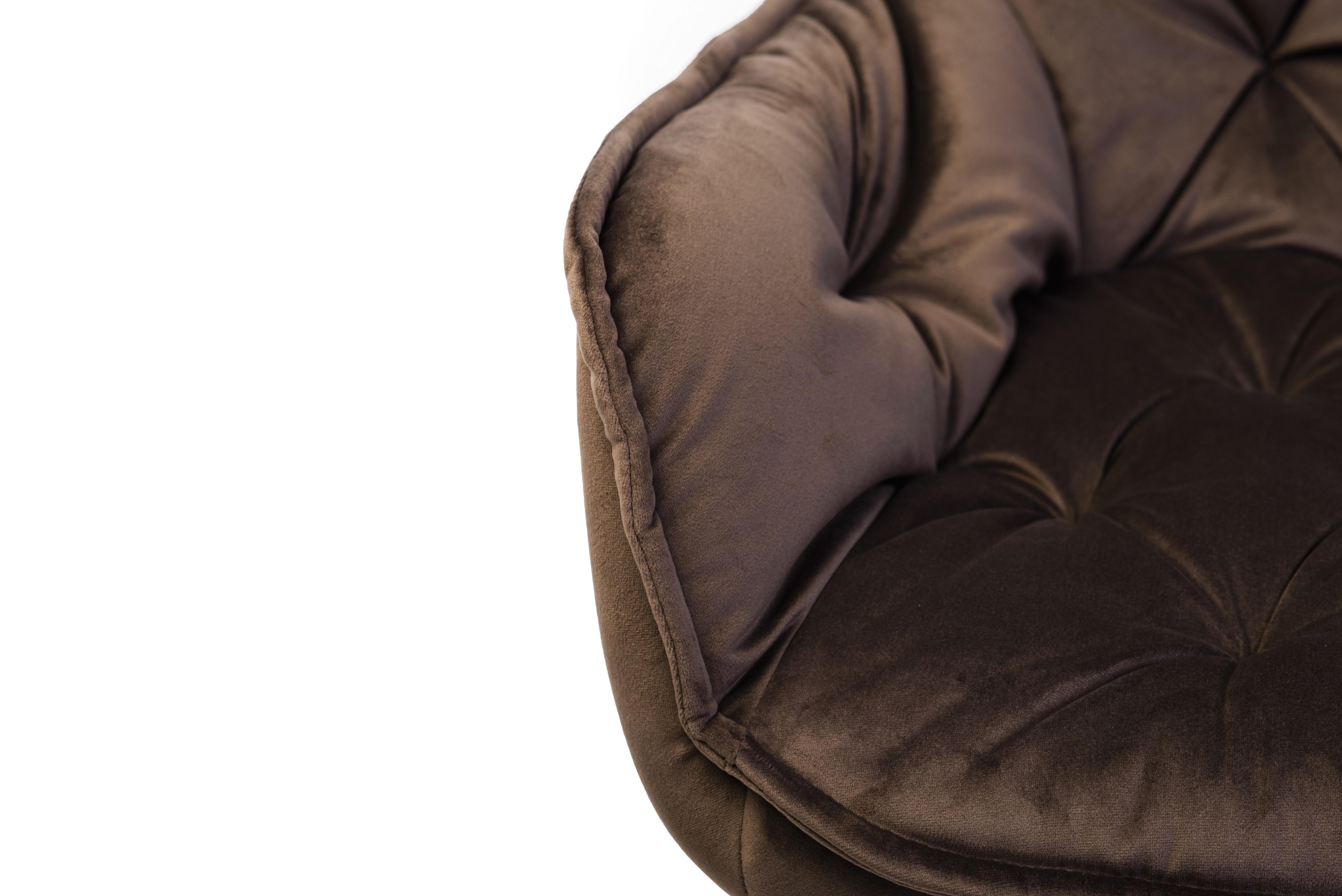 Стілець обідній Vetro Шоколад велюр/Чорний (M-65) - фото 6 Стілець обідній Vetro Шоколад велюр/Чорний (M-65) - фото 6