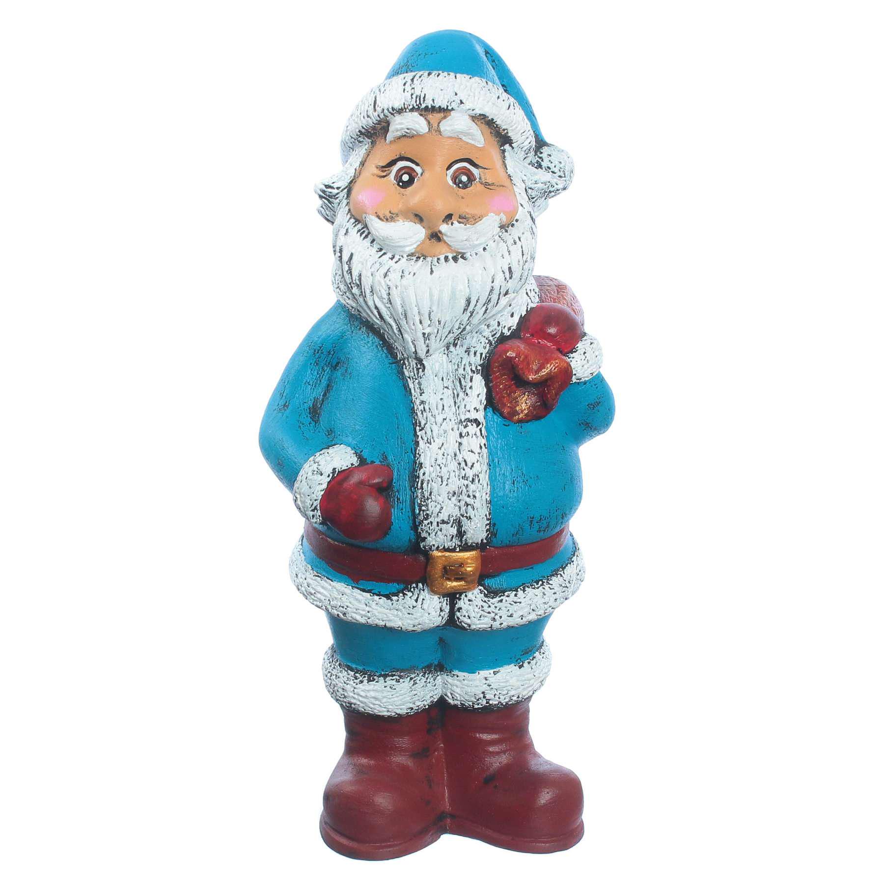 Сувенир декор для дома Санта №3 новогодний подарочный гипс ручная работа 28 см