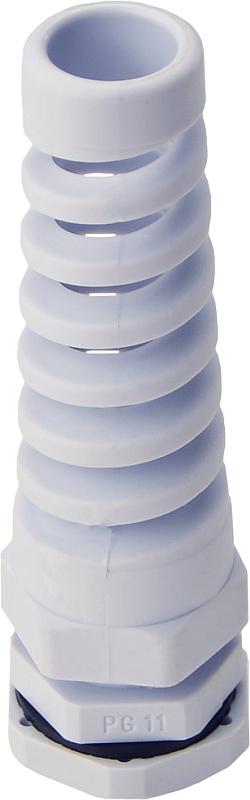 Ввод кабельный гибкий АСКО PGS11 IP68 полиамид для отверстий 18,2 мм кабель max Ø10 мм для шкафов Белый (A0150050048)