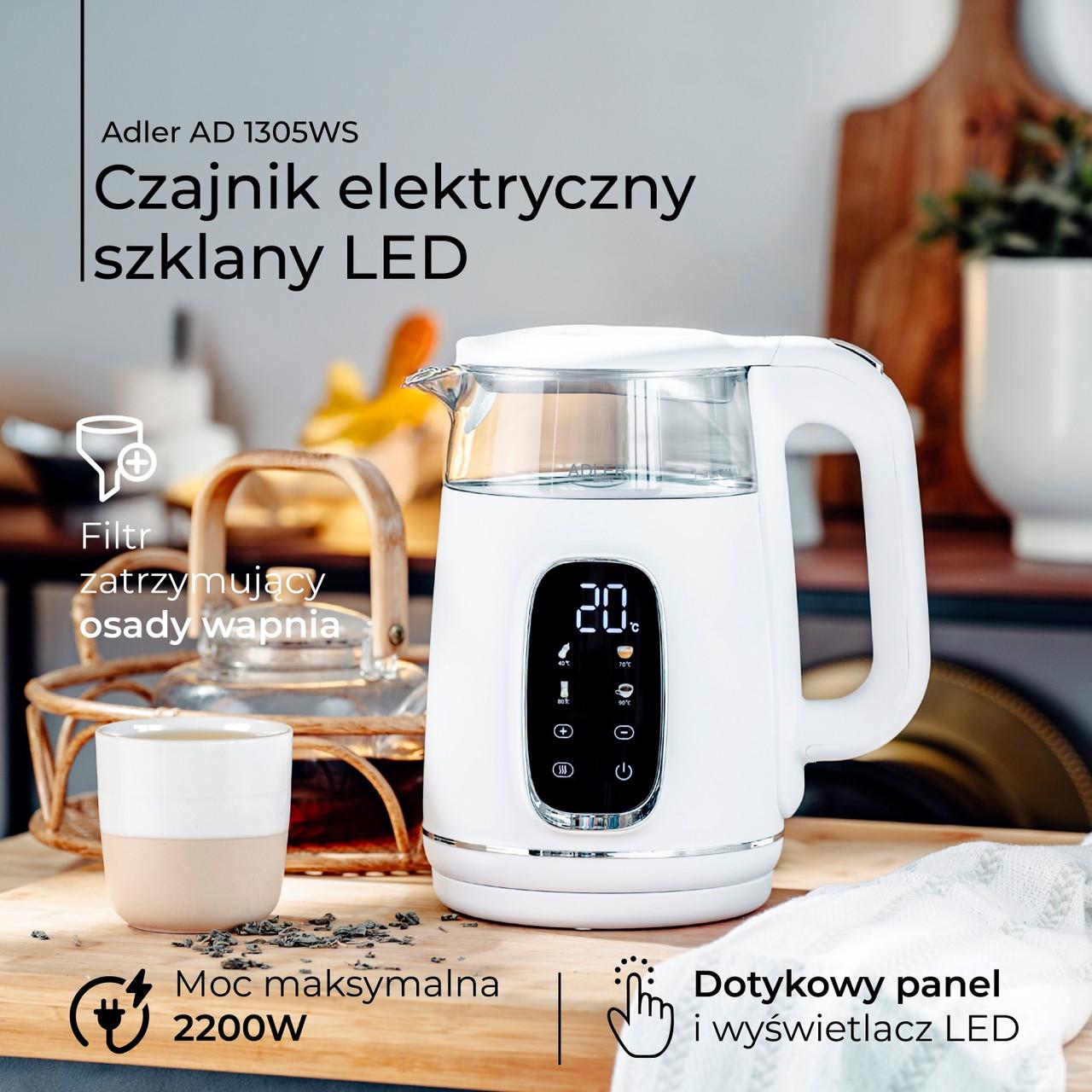 Електрочайник Adler AD 1305 з регулюванням температури (04096) - фото 8 Електрочайник Adler AD 1305 з регулюванням температури (04096) - фото 8