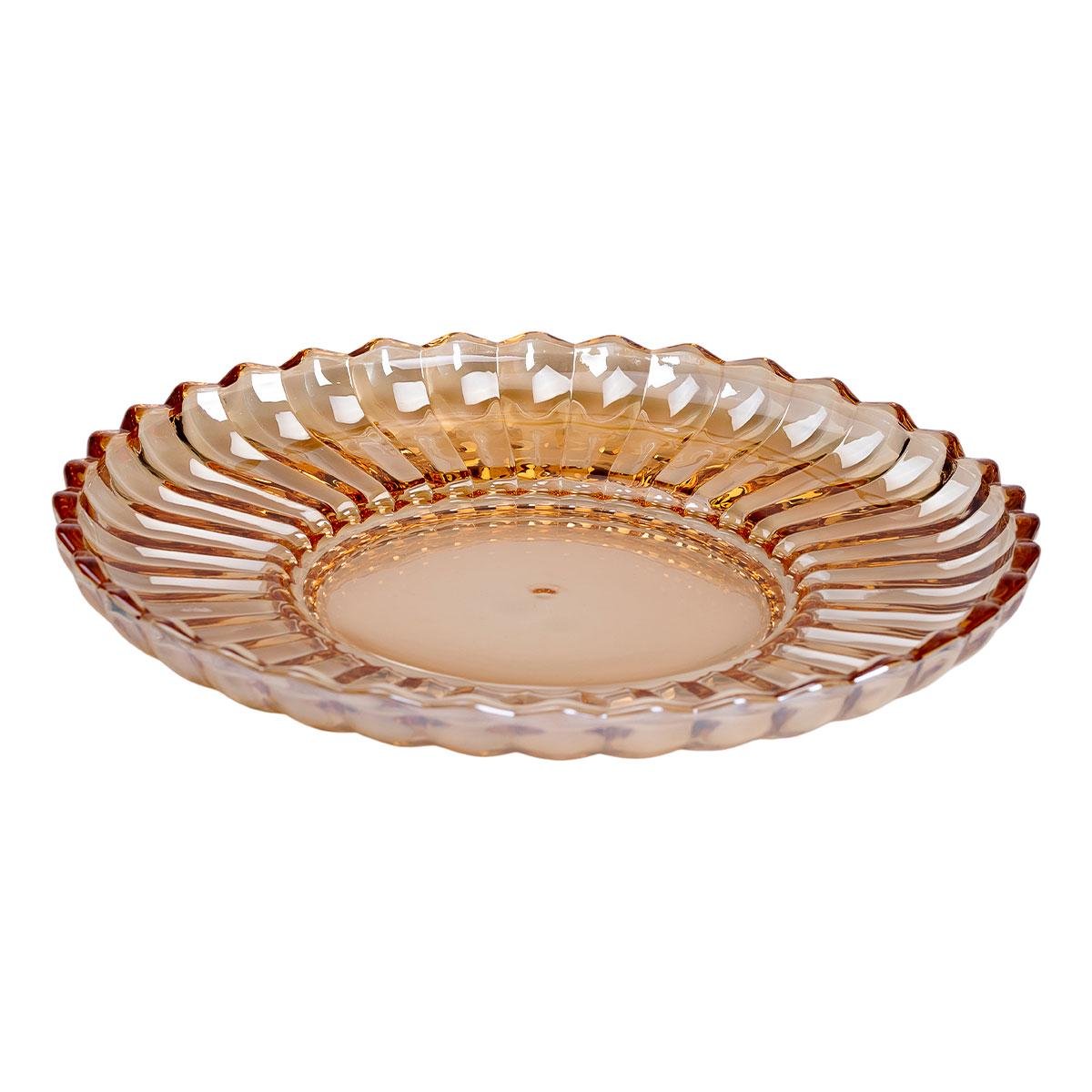 Блюдо сервірувальна скляна для подачі закусок/десертів/фруктів 28 см Прозорий (5998) - фото 4