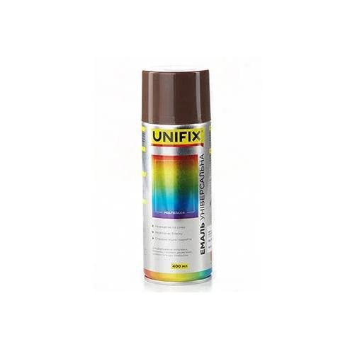 Эмаль акриловая универсальная Unifix 400 мл RAL 8028 Коричневый камуфляжный глянец (84576)