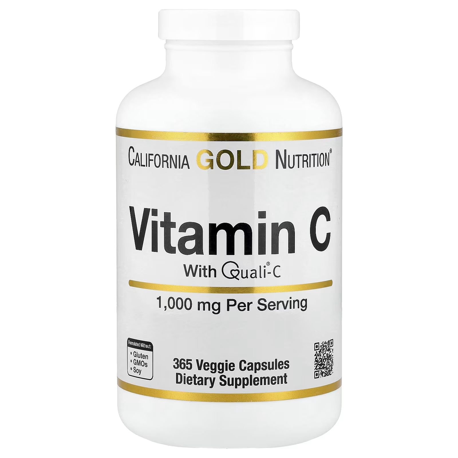Витамин C California Gold Nutrition Quali-C 1000 мг 365 растительных капс. (LKN-01410)