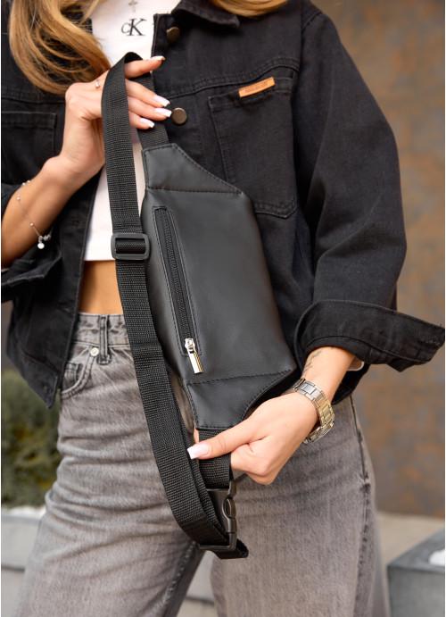 Сумка через плечо женская Sambag экокожа водостойкая с подкладкой Черный (2618898487) - фото 5