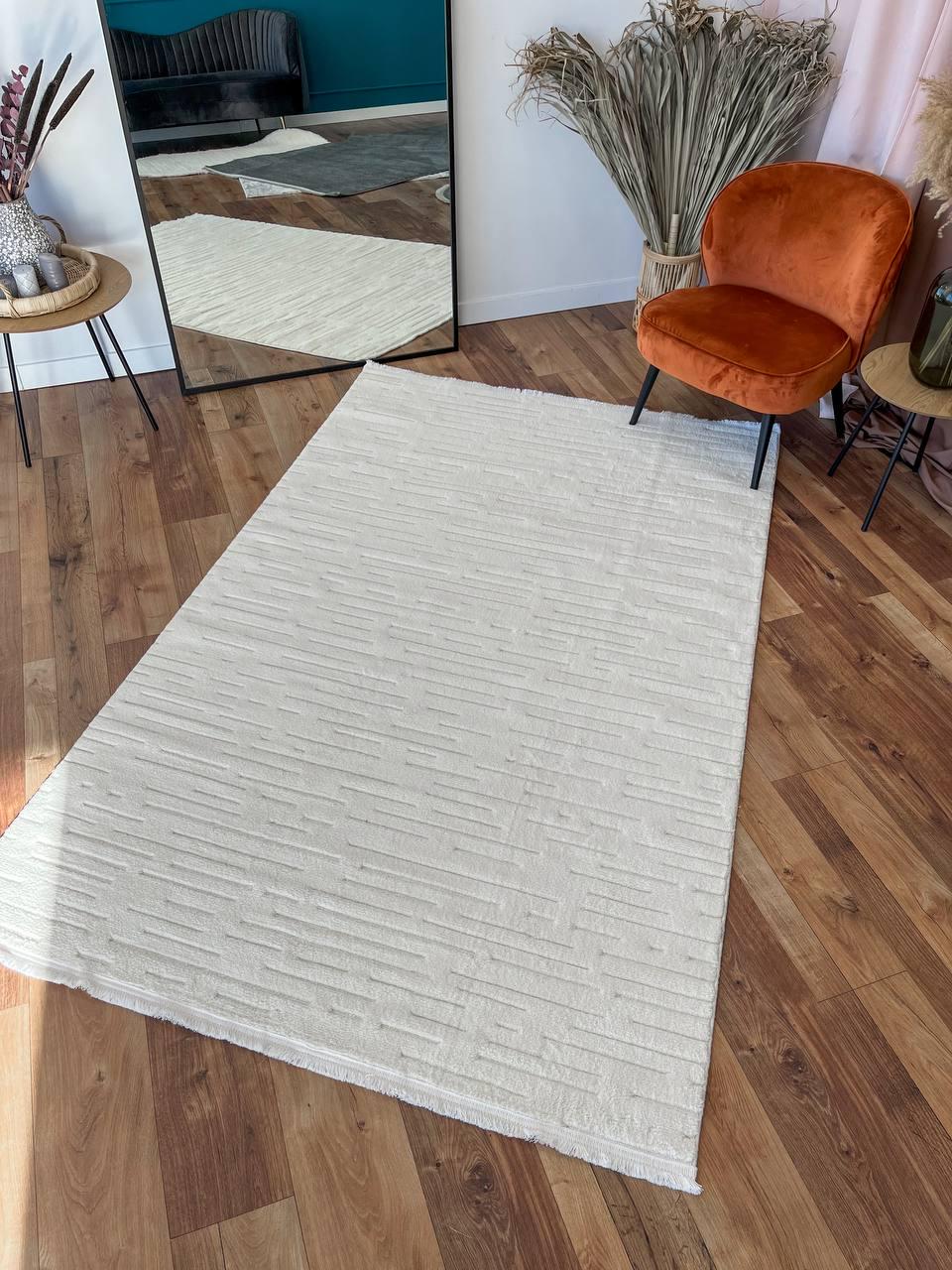 Однотоный ковер 200x300 см см Белый(121231236)