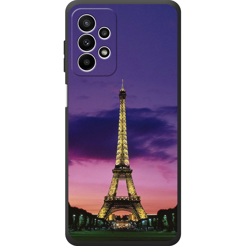 Чехол BoxFace Samsung Galaxy A23 (A235) Полночь в Париже Черный силикон (44373-up964-44388)