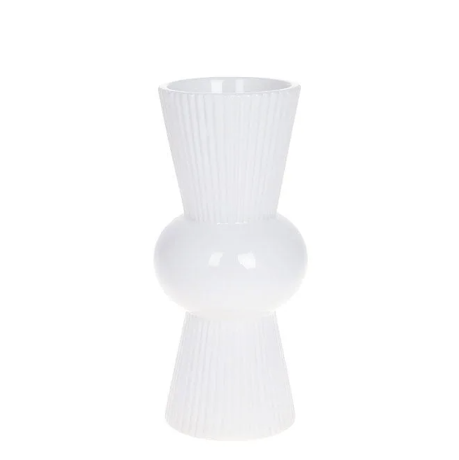 Ваза керамическая Flora 22,5 см Белый (32346)