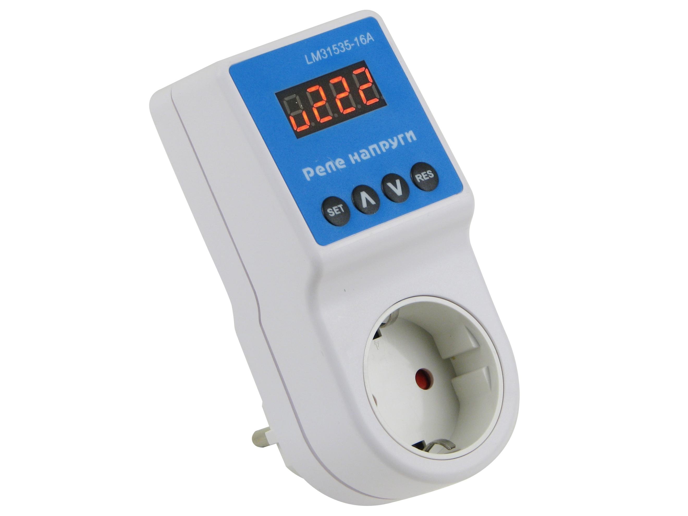 Реле напруги в розетку Lemanso LM31535-16A Реле напруги в розетку Lemanso LM31535-16A