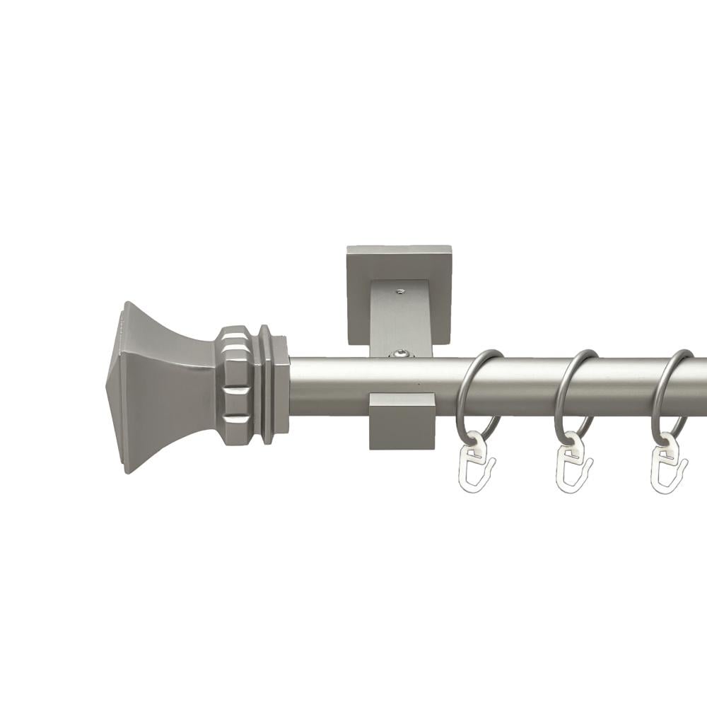 Карниз металлический Orvit Эмпория однорядная техно/гладкая труба/кольцо металлическое Сатин 25 мм 300 см (00-00026244)