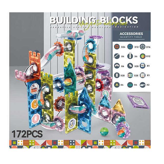 Конструктор детский Building Blocks магнитный лабиринт 172 деталей Multicolor (140698)