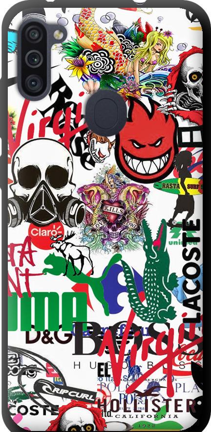 Чехол на Samsung Galaxy A11 A115F Many different logos (4022b-2012-42517) Чехол на Samsung Galaxy A11 A115F Many different logos (4022b-2012-42517)