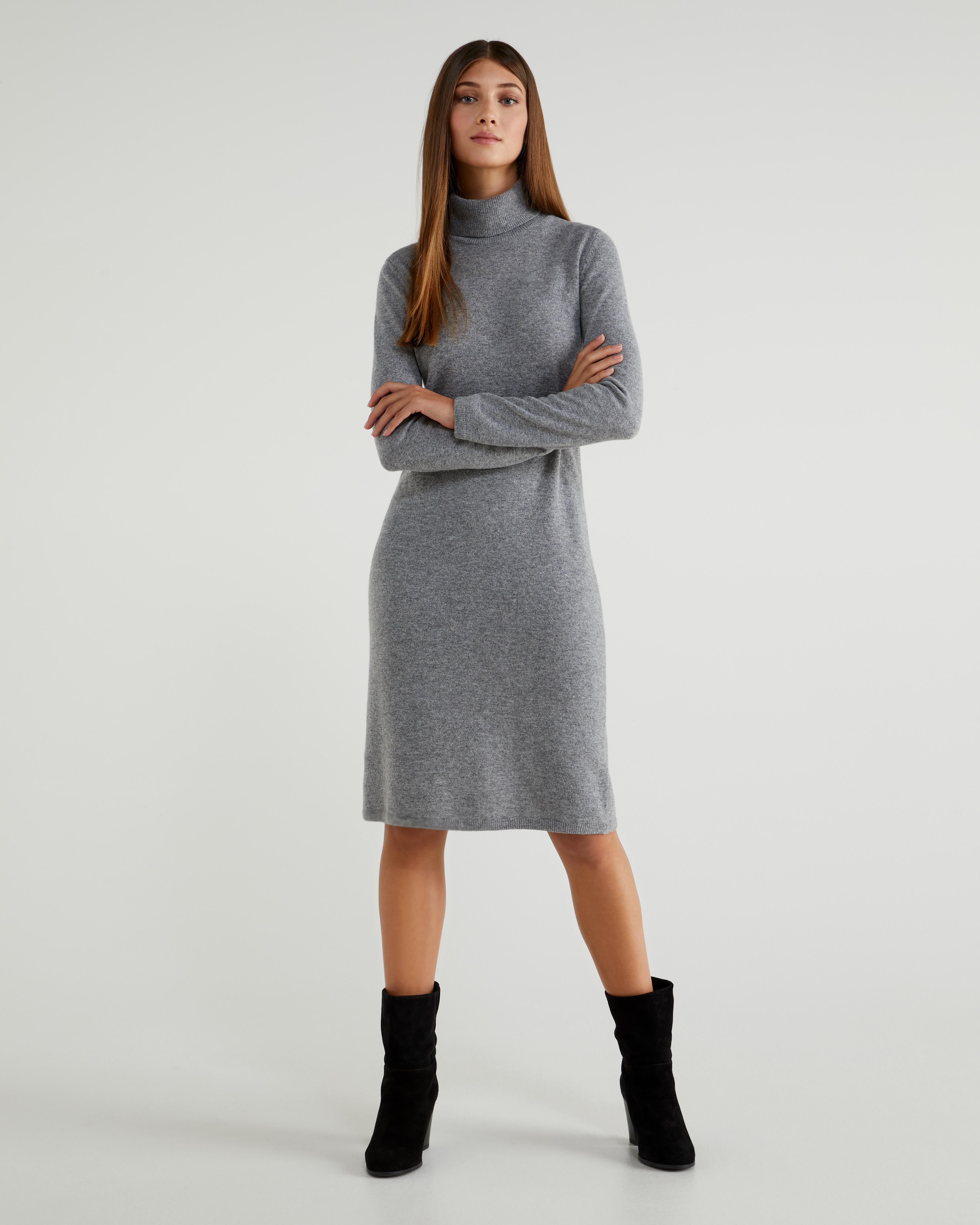 Сукня жіноча Benetton 1044v2531 XS Сірий - фото 3 Сукня жіноча Benetton 1044v2531 XS Сірий - фото 3