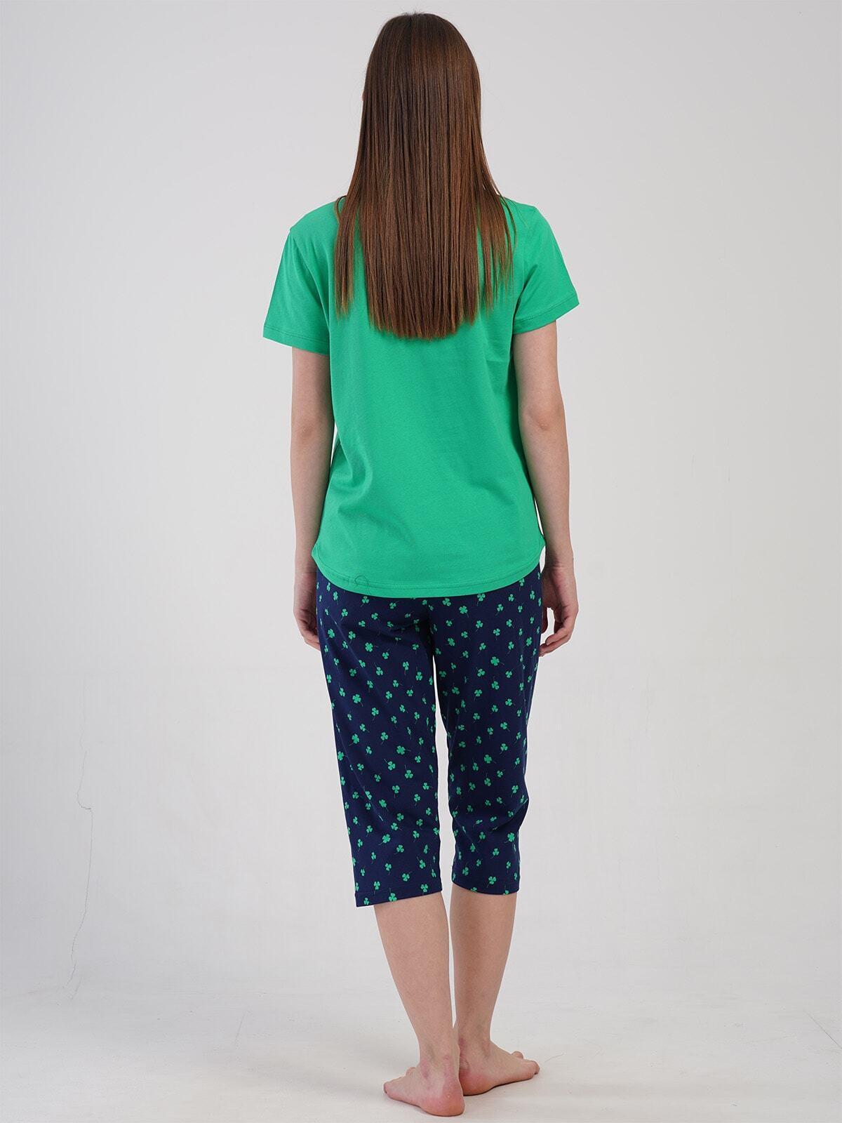 Костюм хлопковый из футболки и капри Зеленый (Vien-4081590245/3) - фото 9 Костюм хлопковый из футболки и капри Зеленый (Vien-4081590245/3) - фото 9