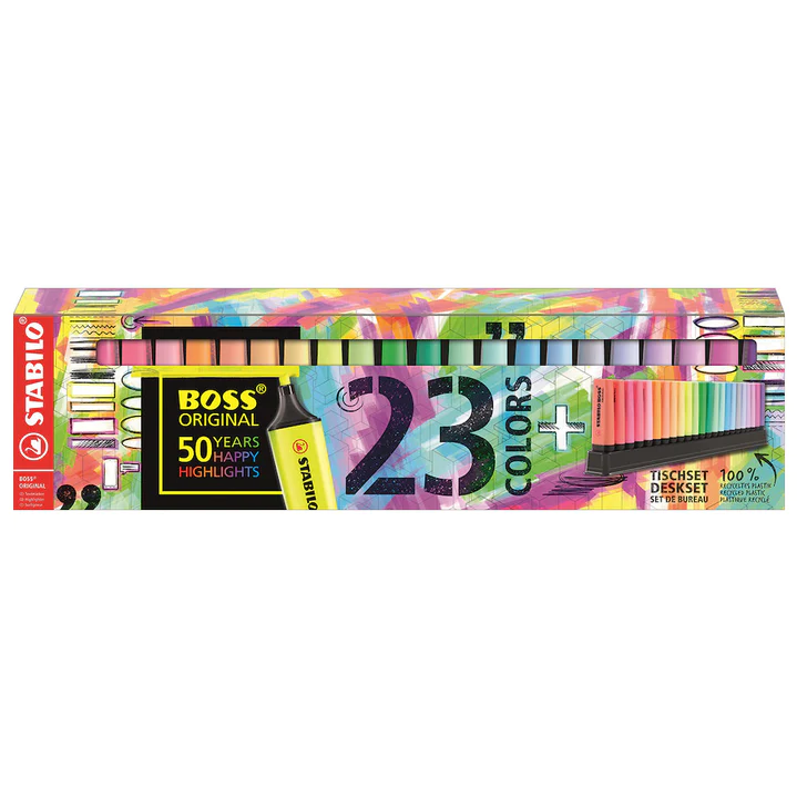 Набор маркеров STABILO BOSS в кейсе 23 цвета - фото 1