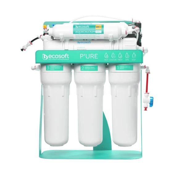 Фильтр обратного осмоса Ecosoft P'URE AquaCalcium Mint с помпой с картриджами на 6 мес. (MO675PSMACECO+CHV5PUREMAC)