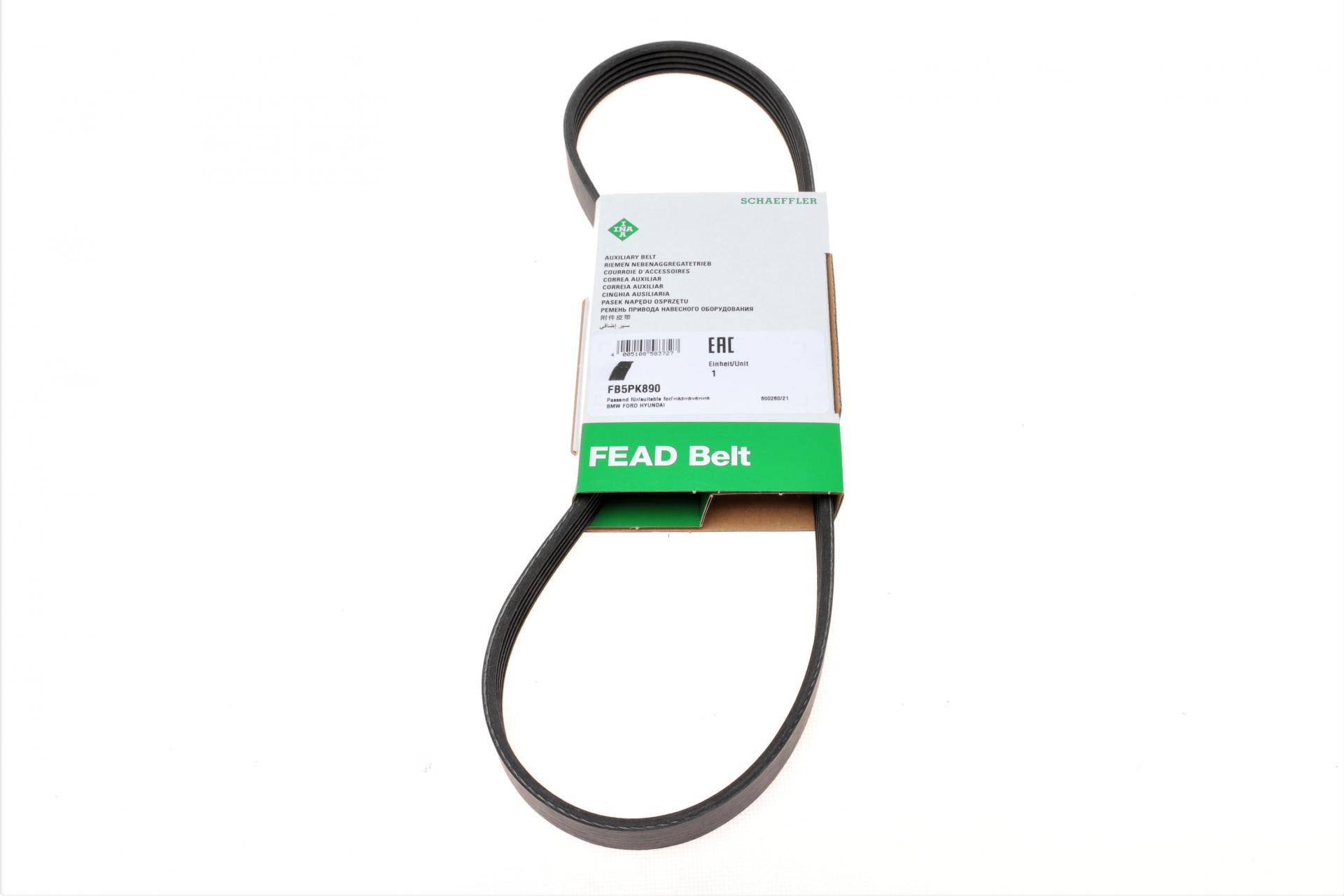 Ремень генератора INA BMW 3 E36/5 E34 90-00 / Ford Focus 2.5 05-12 FB 5PK890