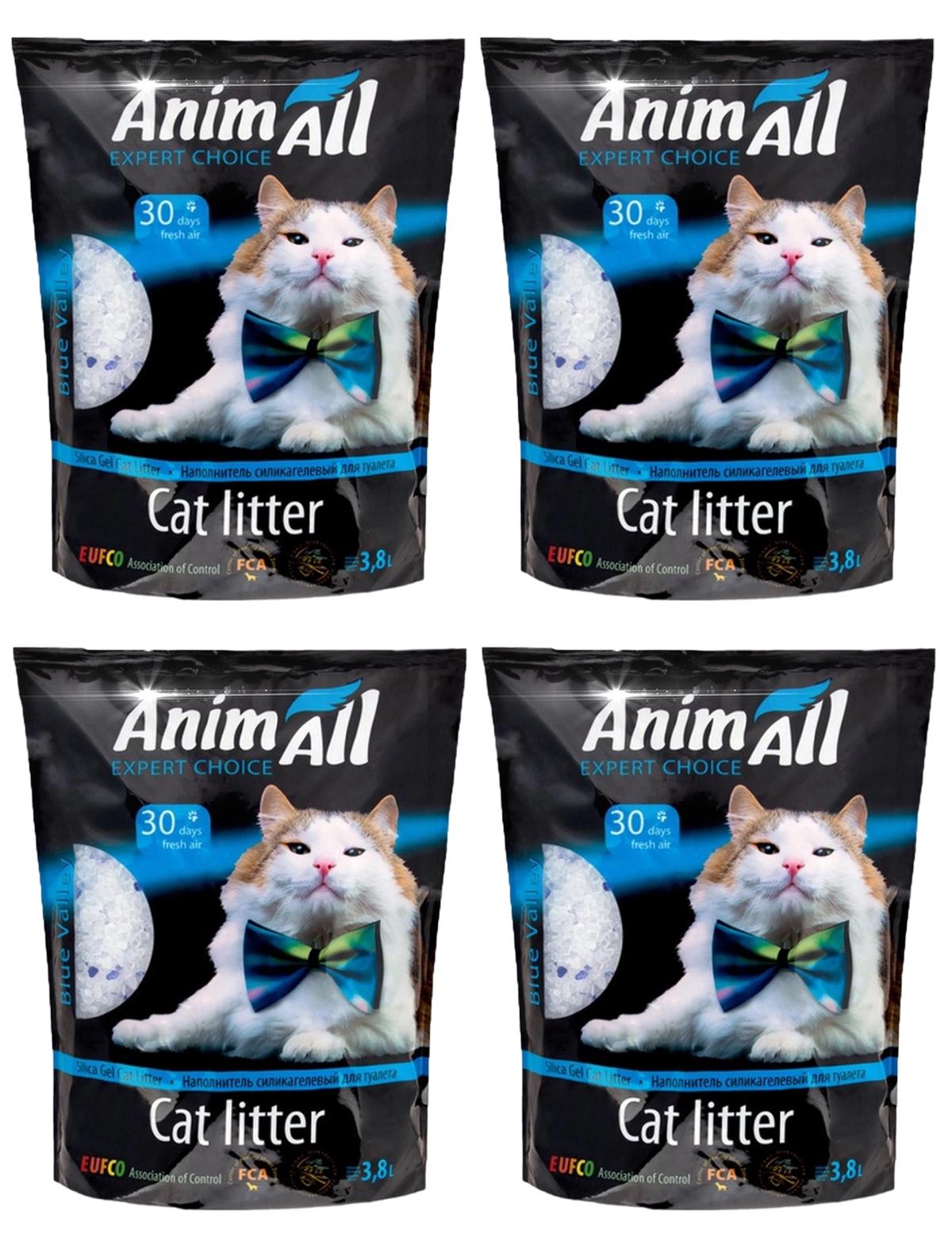 Наповнювач для котячого туалету AnimAll силикагелевий 3,8 л 4 шт. Blue (338087359)