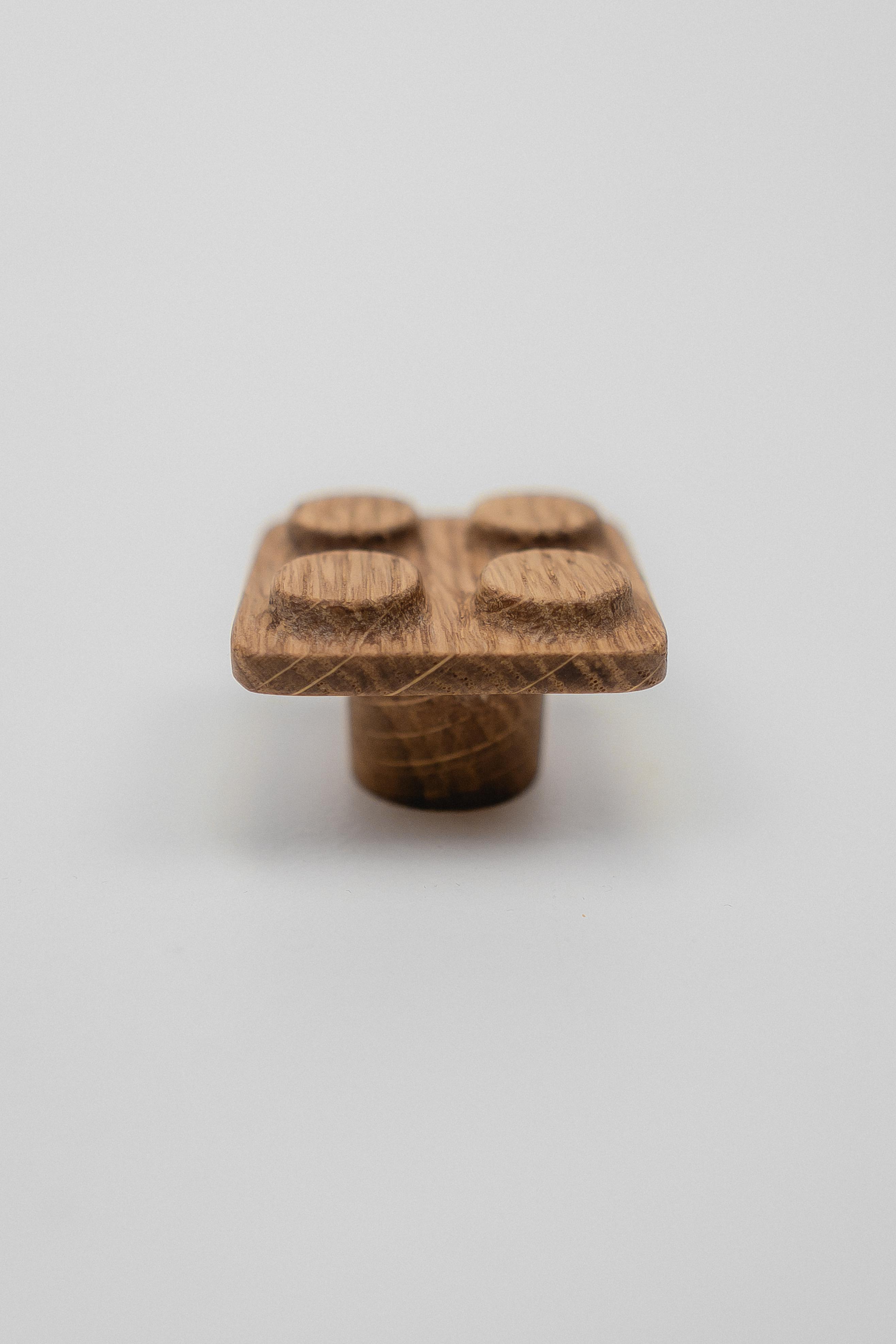 Ручка мебельная деревянная Block Oak 40 мм Дуб (33968626)