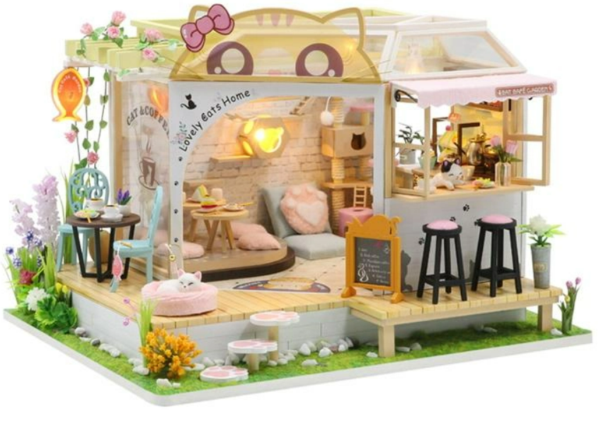 Румбокс CuteBee DIY DollHouse Кэт Кафе 3D (M955)