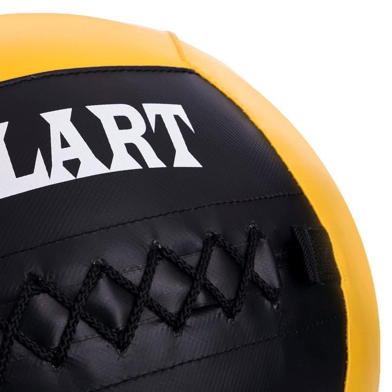 Мяч набивной для кросфита волбол Zelart WALL BALL FI-5168-6 6 кг Черный/Желтый (DR003546) - фото 3