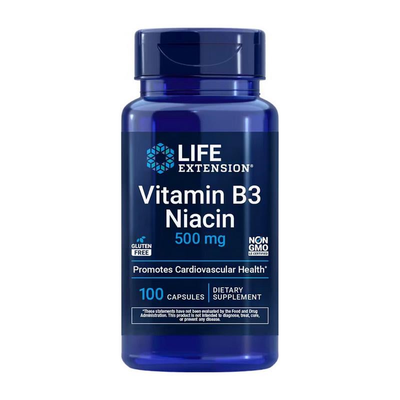 Ниацин Life Extension Vitamin B3 Niacin 500 мг 100 капс.