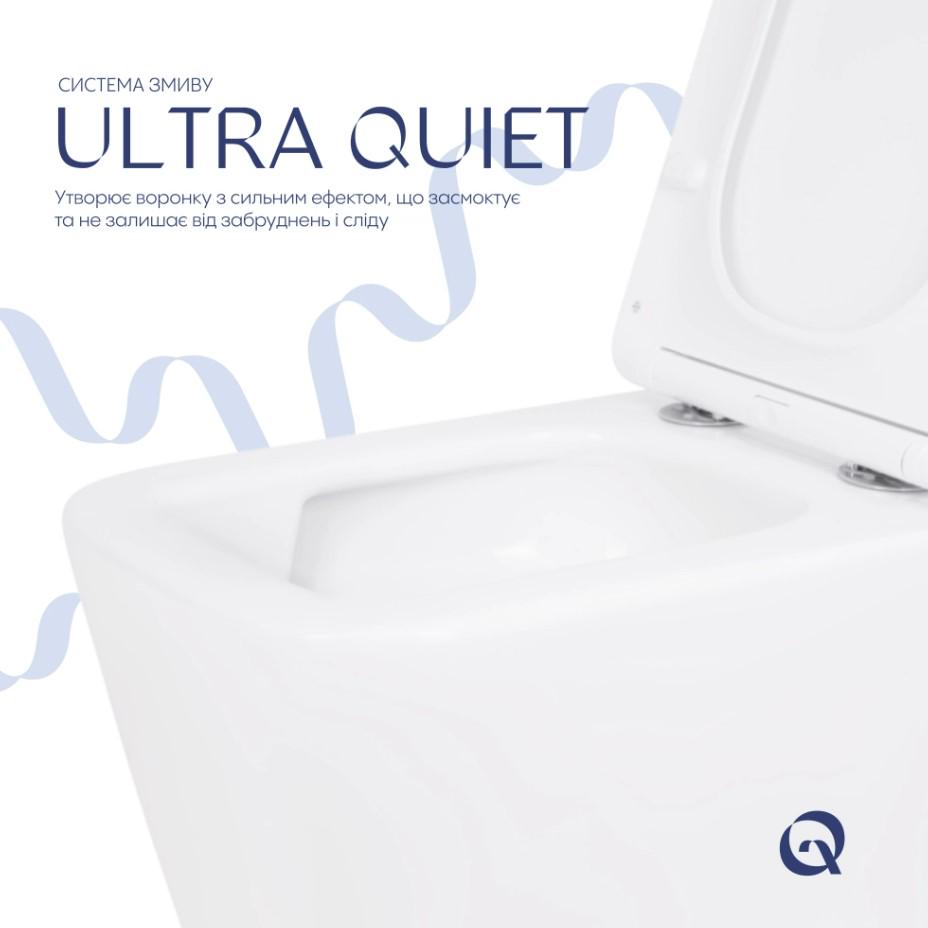 Унітаз підвісний Qtap Crow Ultra Quiet з сидінням Slim Duroplast/Soft-close/Quick Release White (QT05335172W) - фото 8 Унітаз підвісний Qtap Crow Ultra Quiet з сидінням Slim Duroplast/Soft-close/Quick Release White (QT05335172W) - фото 8
