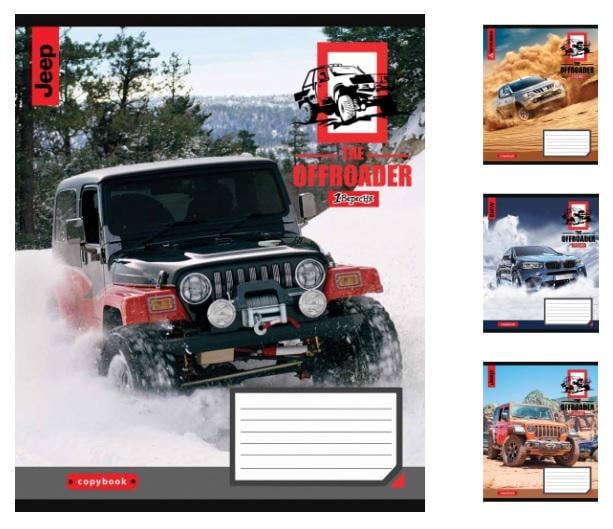 Зошити учнівські у клітинку 1 вересня The offroader 36 арк. 15 шт. в уп (MTT-164660)