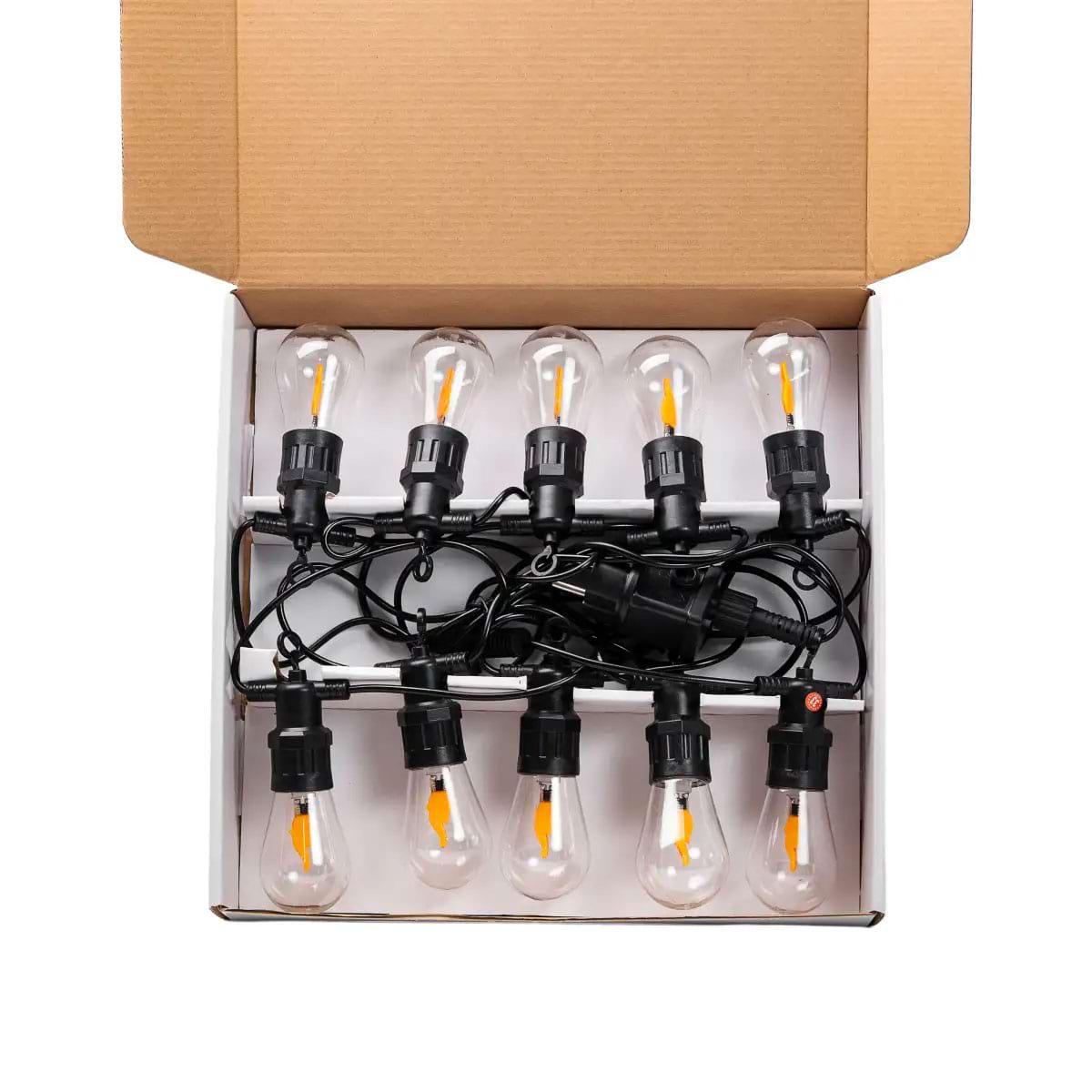 Гирлянда уличная Ретро А60 10 LED лампочек 5 м (4855) - фото 13 Гирлянда уличная Ретро А60 10 LED лампочек 5 м (4855) - фото 13