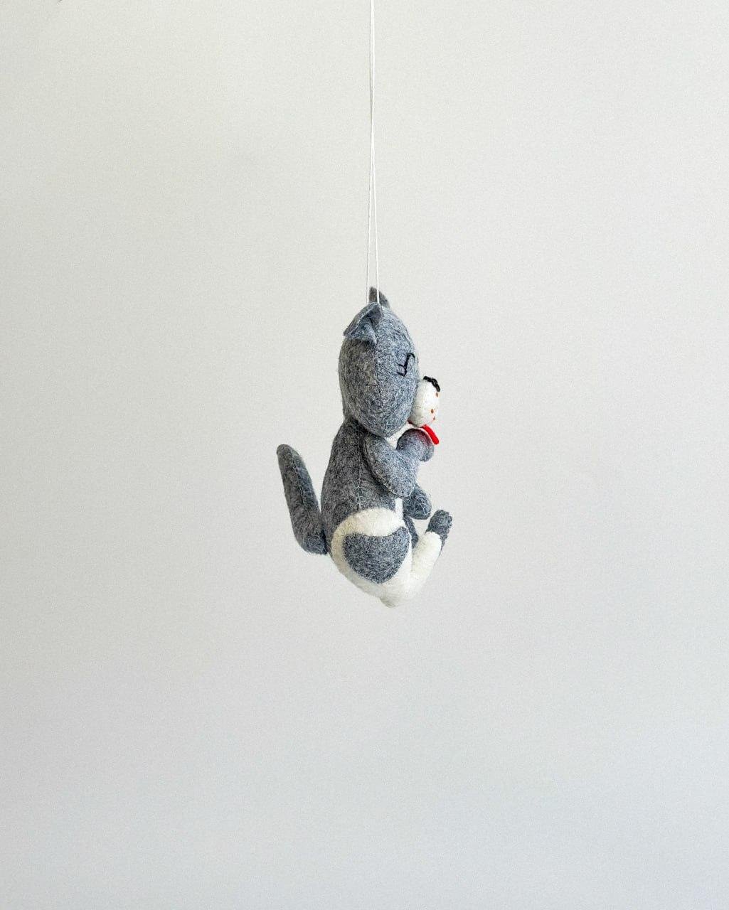 Мягкая игрушка фетровая Серый кот ручная работа (29472382) - фото 4 Мягкая игрушка фетровая Серый кот ручная работа (29472382) - фото 4