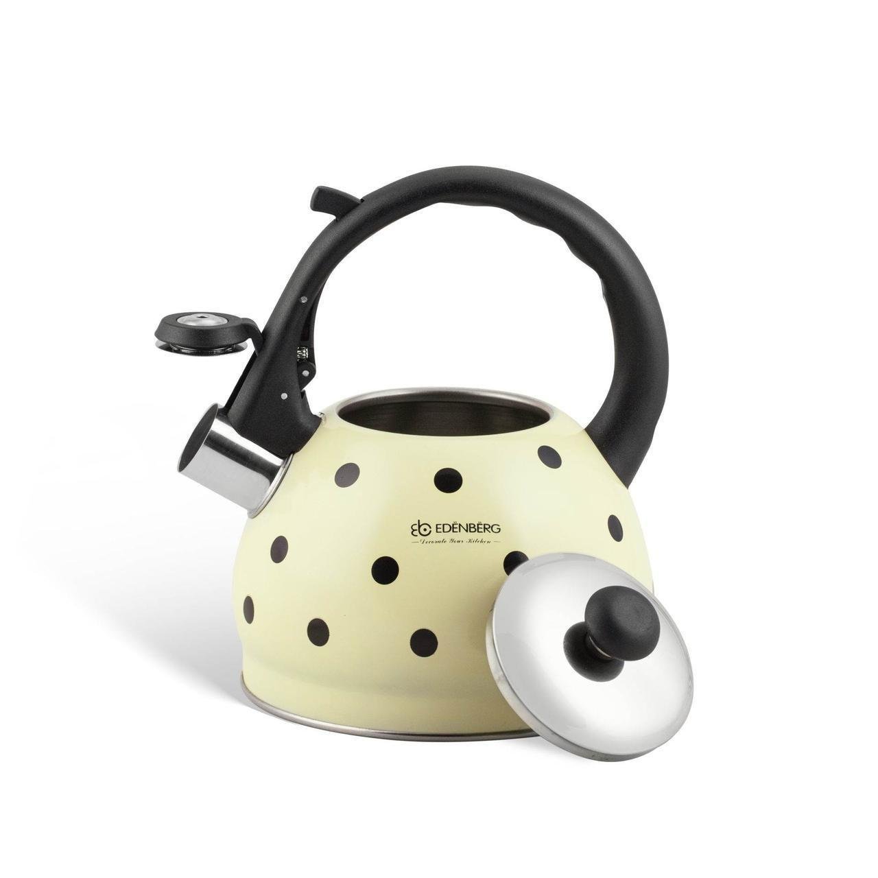Чайник Edenberg 2 л зі свистком Білий (EB-1922) - фото 2 Чайник Edenberg 2 л зі свистком Білий (EB-1922) - фото 2