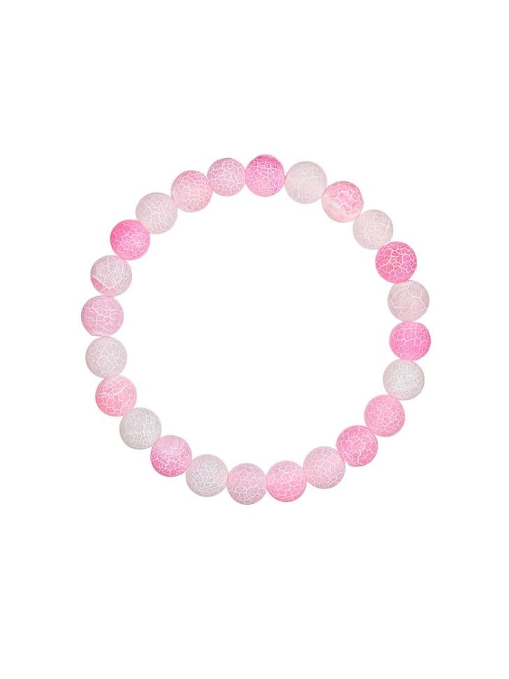 Браслет із рожевого агату (4844)