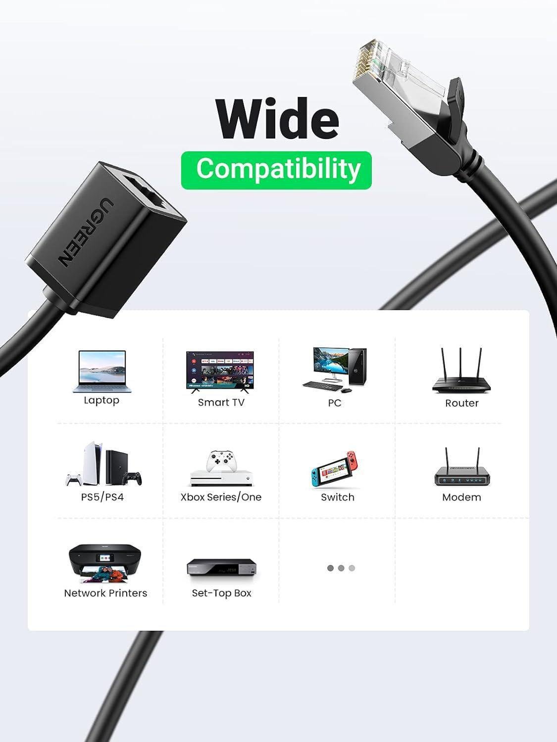 Интернет-удлинитель UGREEN Cat.6 1 Гбит/с 250МГц F/UTP RJ45 LAN RJ 45 Cat6 1 м Черный (11279) - фото 4 Интернет-удлинитель UGREEN Cat.6 1 Гбит/с 250МГц F/UTP RJ45 LAN RJ 45 Cat6 1 м Черный (11279) - фото 4