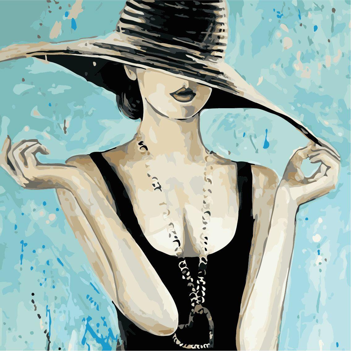 Картина по номерам Art Story Модная шляпа 40x40 см (AS0940)