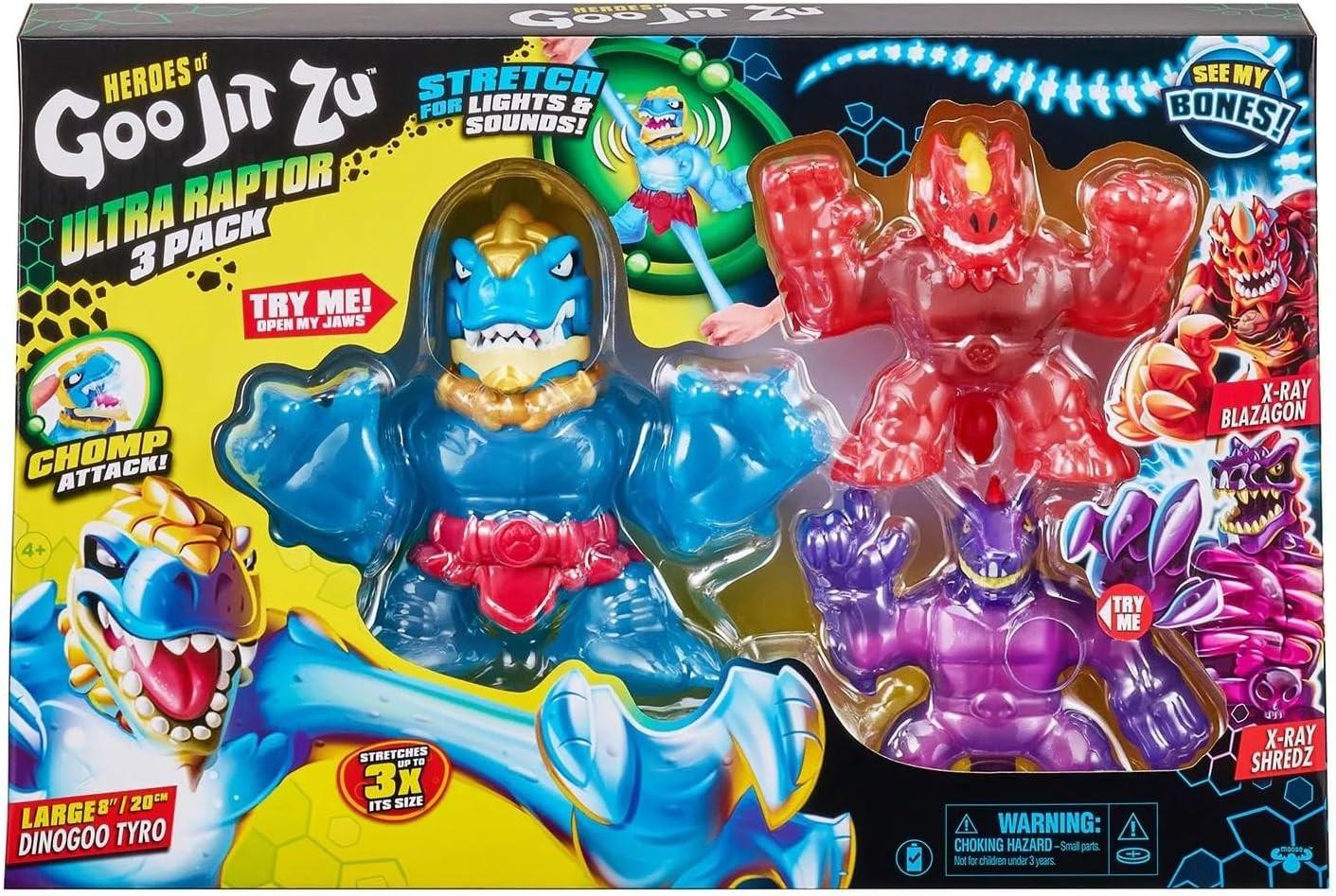 Набір фігурок-тянучок Гуджитсу Heroes of GOO Jit ZU Ultra Raptor 3 Pack (GJZ39) - фото 2