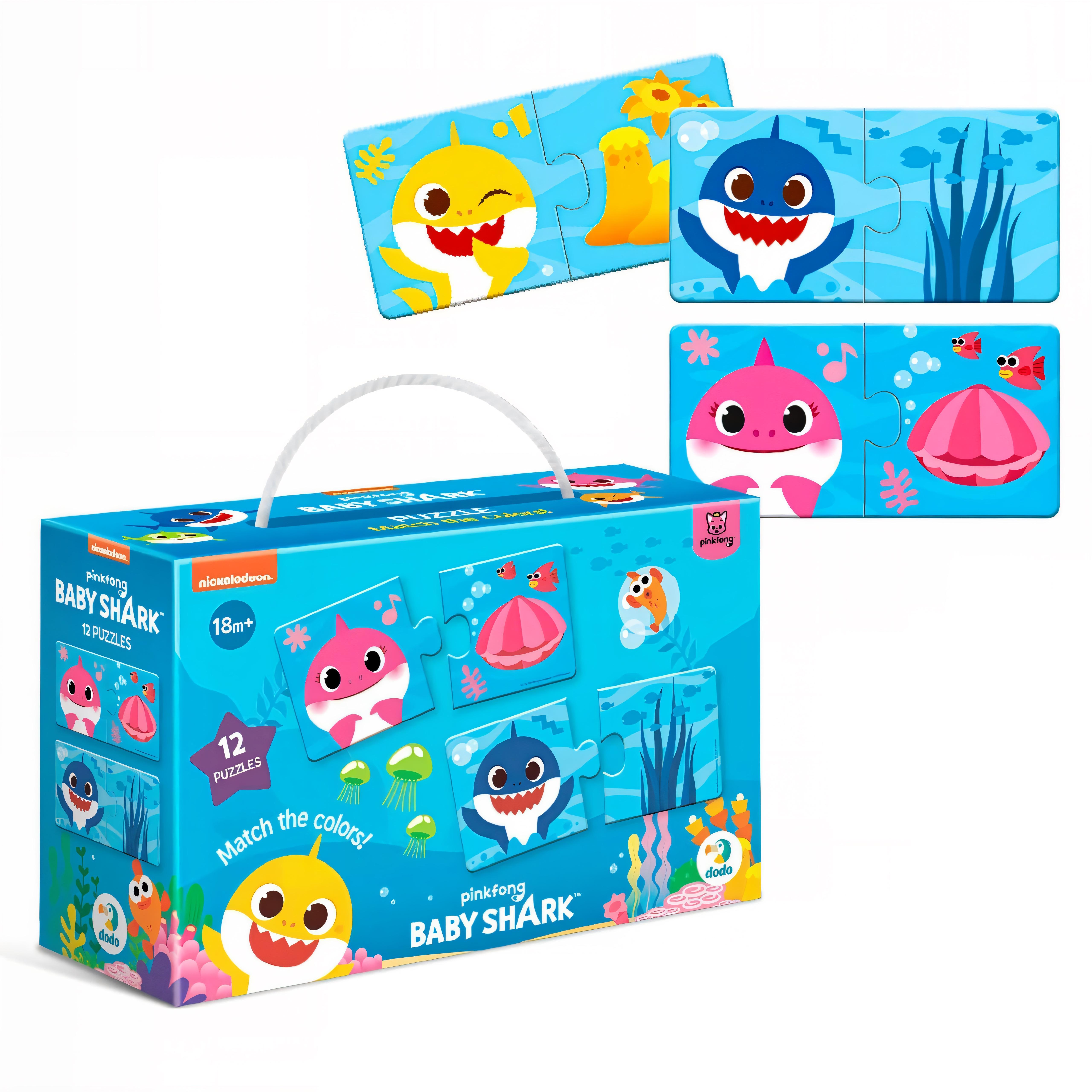 Пазл З’єднай кольори Baby Shark Dodo 12 пазлів 24 елементи (200586)