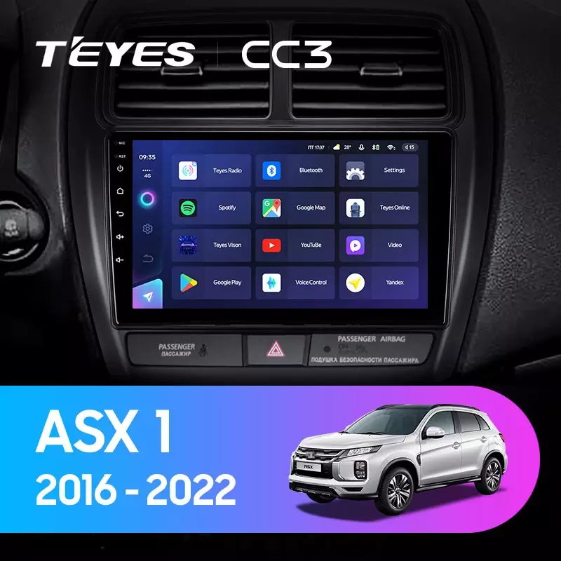 Автомагнітола штатна Teyes CC3 для Mitsubishi ASX 1 2016-2022 Android CC3 3+32G Wi-Fi+4G Комплектацiя B (1654720925) - фото 3