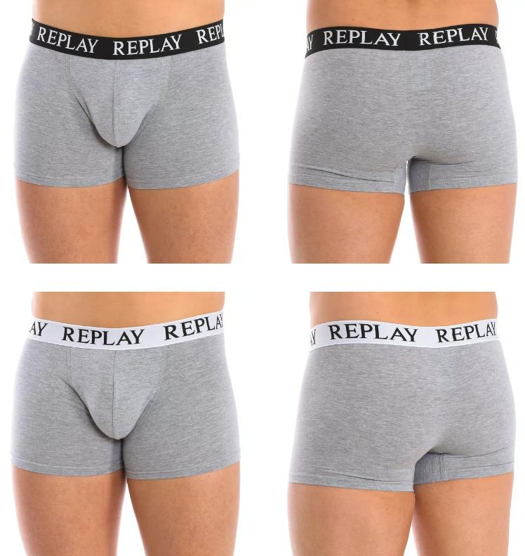 Трусы боксеры мужские анатомические Replay 2 шт. XL Серый (102576533) - фото 2