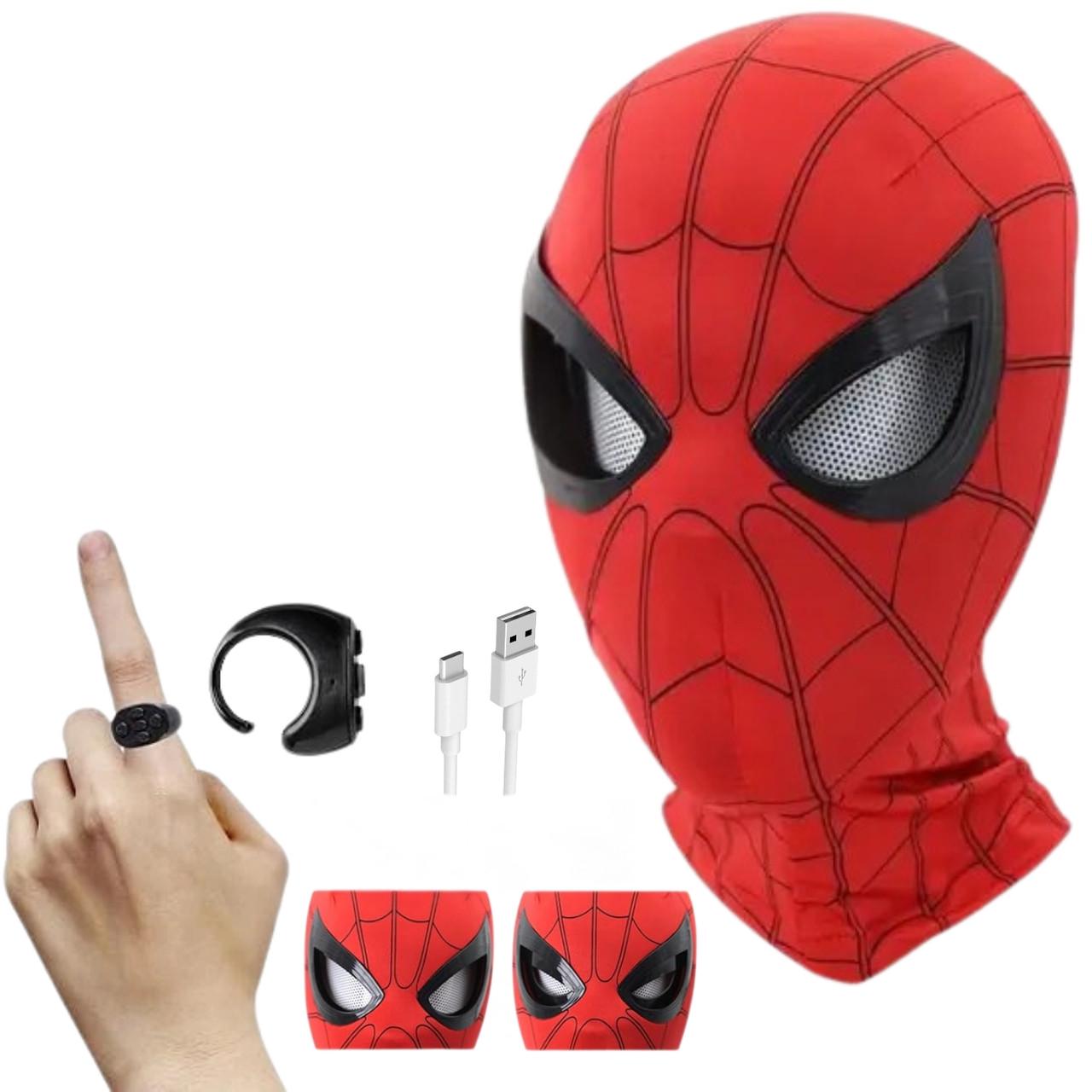 Интерактивная маска Человек Паук с мигающими глазами на пульте (MPPSM1906) - фото 1 Интерактивная маска Человек Паук с мигающими глазами на пульте (MPPSM1906) - фото 1