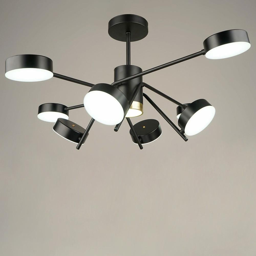 Люстра стельова світлодіодна акрилова Lighthouse LED SRS-19834/8 112W BK Чорний