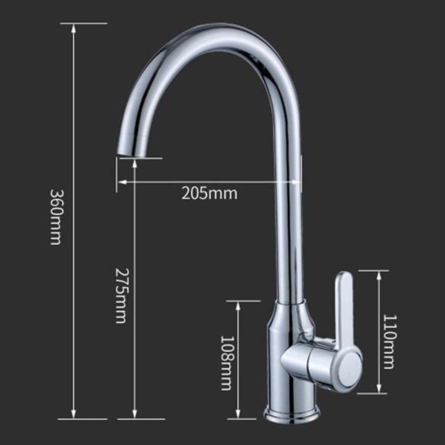 Смеситель высокий Sofo Su_01 для мойки хромированный однорычажный для горячей и холодной воды - фото 10