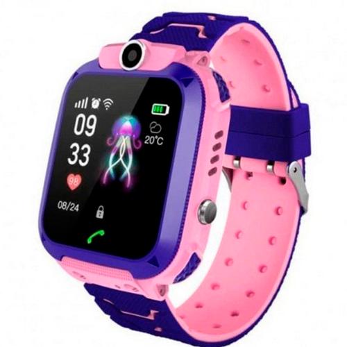 Смарт-годинник дитячий Smart Watch Q12 з GPS вологозахистом IP67 Pink