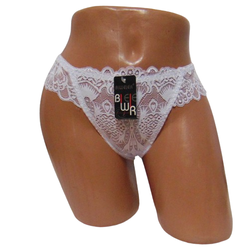 Трусы кружевные бразилиана Biweier 758 2XL Белый